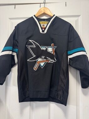 San Jose Sharks Youth Black Hockey Jersey - Kids Shirt